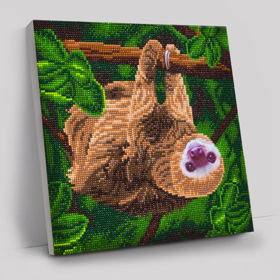 "Two Toed Sloth" Crystal Art Kit 30x30cm