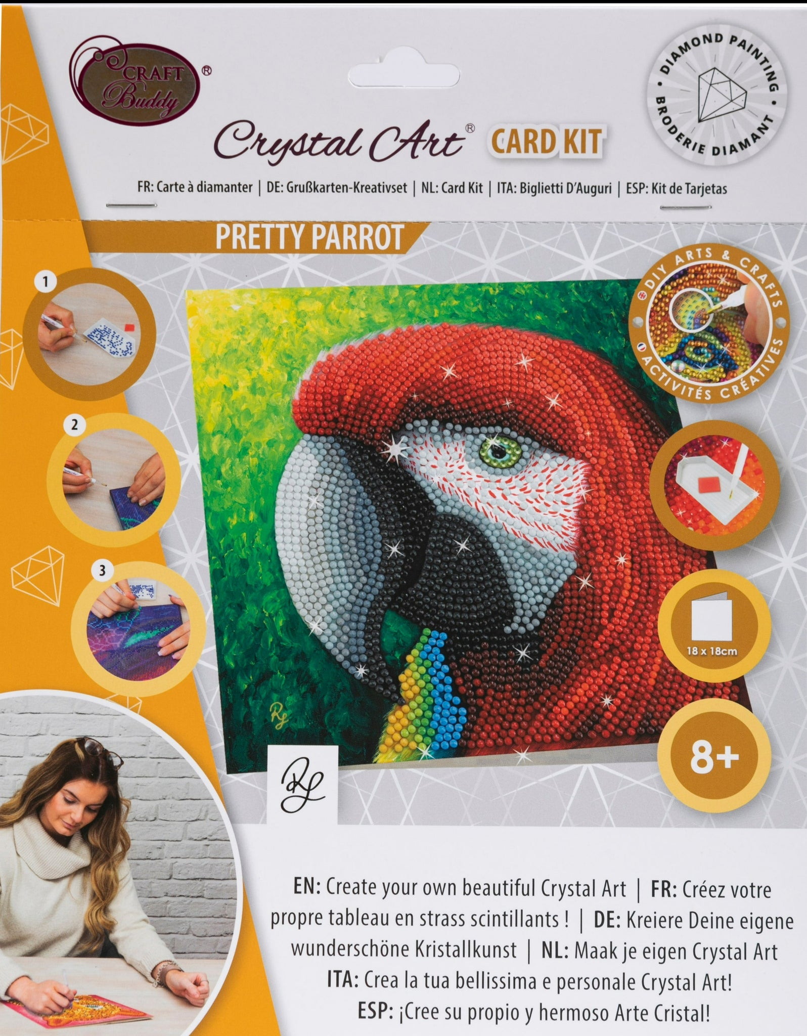 Birds Crystal Art Card Kit