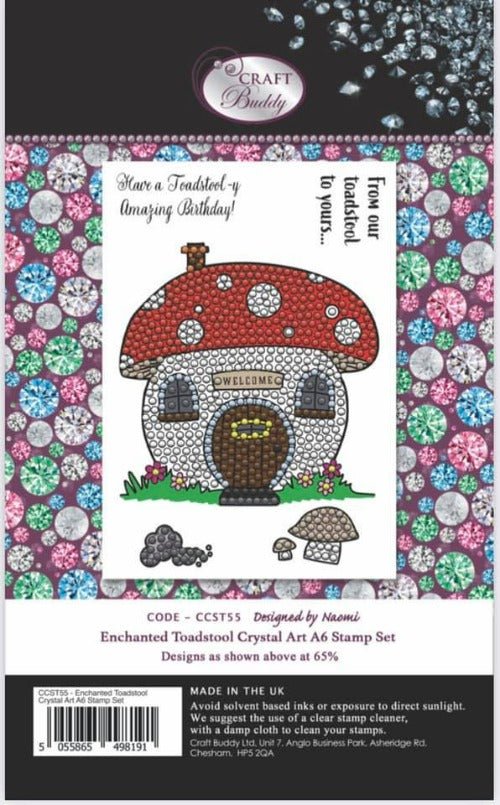 "Enchanted Toadstool" Crystal Art A6 Stamp set
