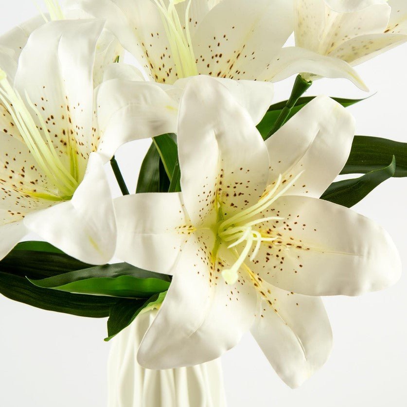 Forever Flowerz Luscious Lilies with Stems and Leaves