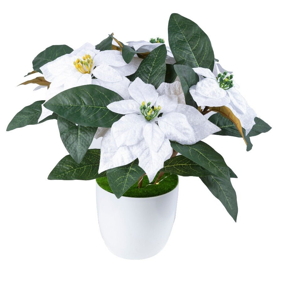 Forever Flowerz Poinsettia Plant Pot Kit - Finished Product