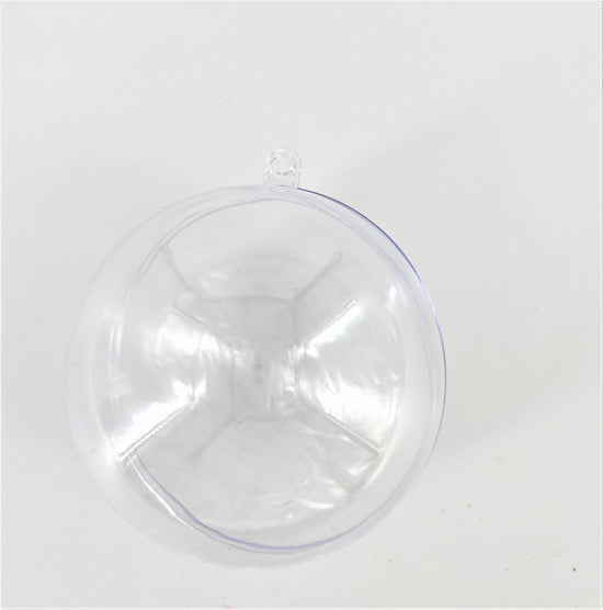 Set of 5 Clear Hanging Baubles - 8cm