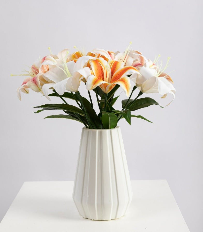 Forever Flowerz Luscious Lilies with Stems and Leaves