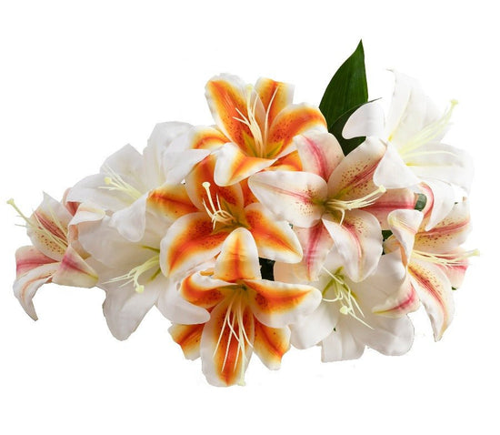 Forever Flowerz Luscious Lilies with Stems and Leaves