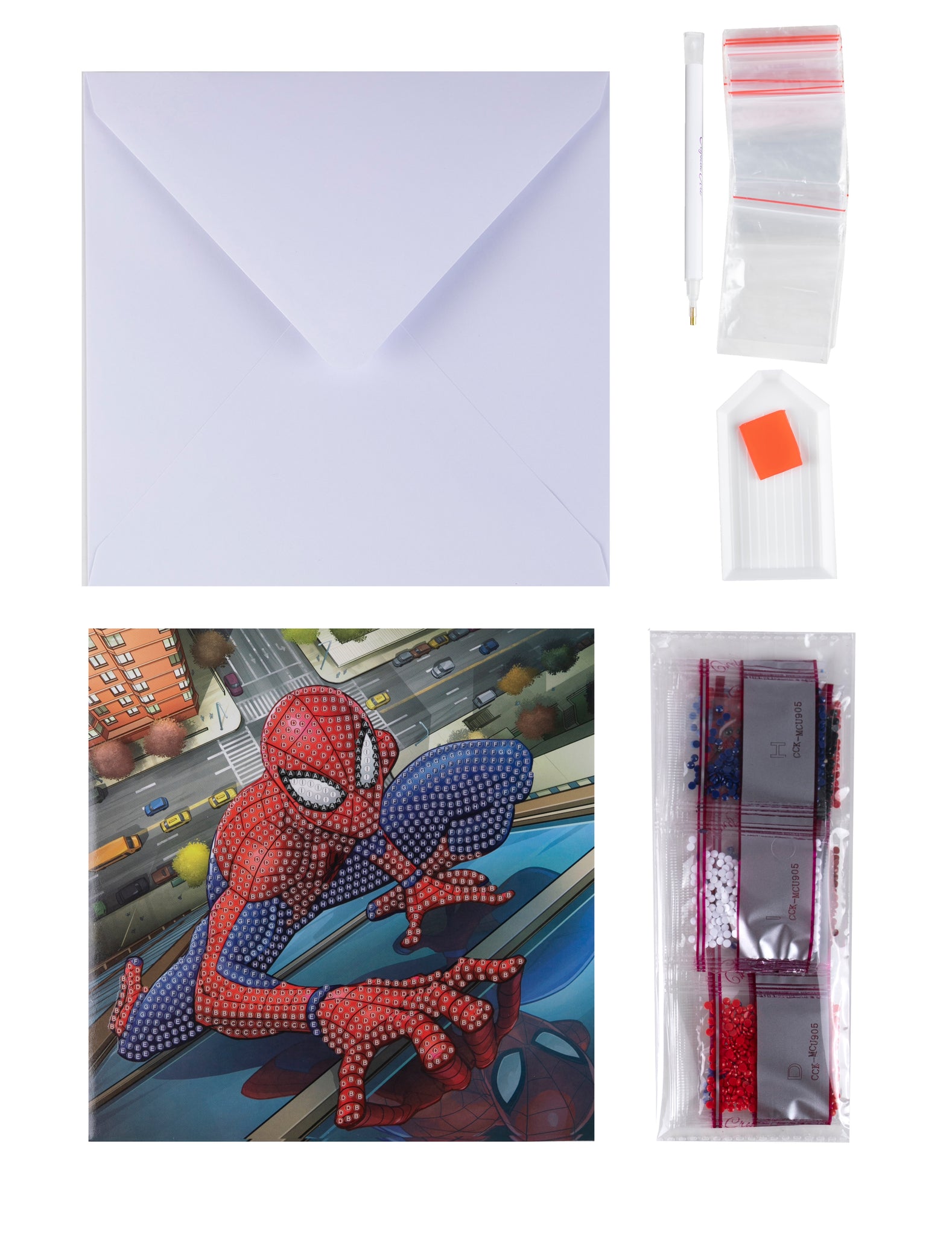 CRAFT Buddy Carnet de notes Crystal Art Spiderman