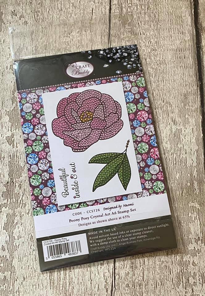 Peony Posy Crystal Art A6 Stamp Set