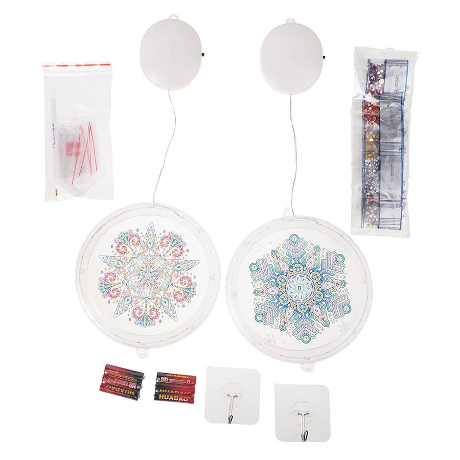 "Festive" Crystal Art LED Hanging Decorations x2 contents